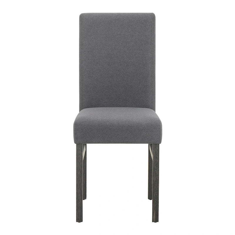 Set da pranzo rustico da 5 pezzi con tavolo rettangolare salvaspazio e 4 sedie imbottite