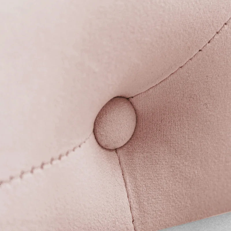 Chaiselongue imbottita in velluto rosa 58,26