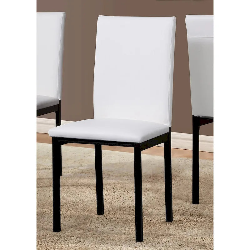 Set da Pranzo di 5 Pezzi con Tavolo Rettangolare con Piano Effetto Marmo e 4 Sedie Imbottite in Ecopelle