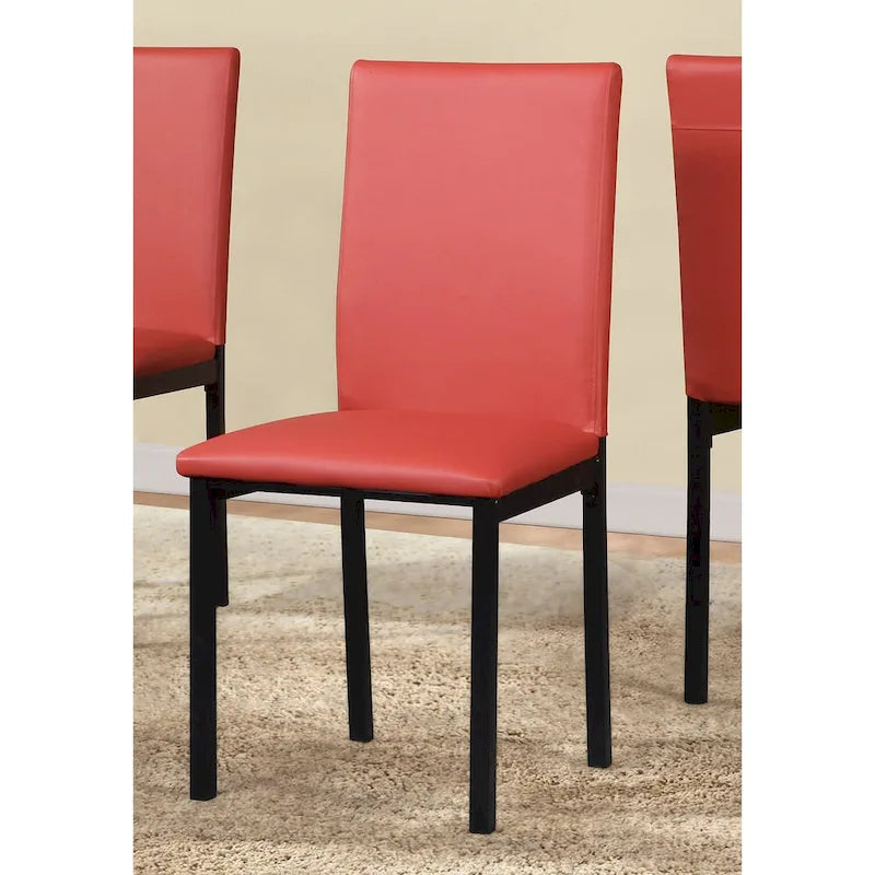 Set da Pranzo di 5 Pezzi con Tavolo Rettangolare con Piano Effetto Marmo e 4 Sedie Imbottite in Ecopelle
