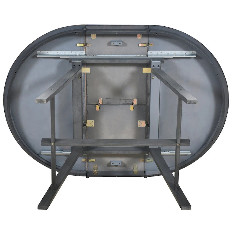 Set da pranzo da 5 pezzi in legno con tavolo rotondo allungabile e 4 sedie