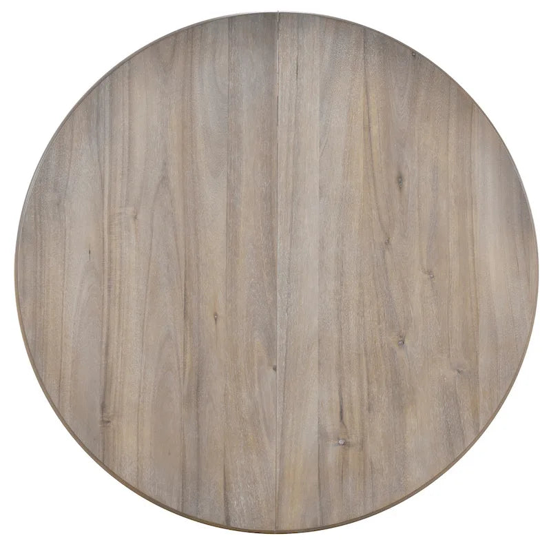 Set da pranzo da 5 pezzi in legno con tavolo rotondo allungabile e 4 sedie