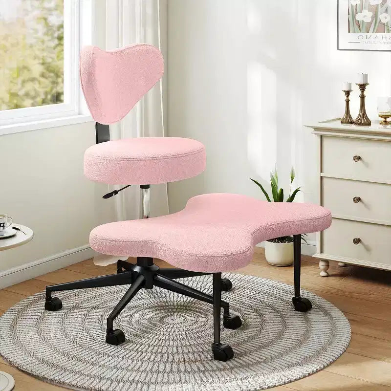 Pinmoco Sedia da ufficio ergonomica Criss Cross, sedia da meditazione regolabile in altezza, girevole a 360°, supporto lombare, sedia da lavoro e da ufficio, sedia ADHD