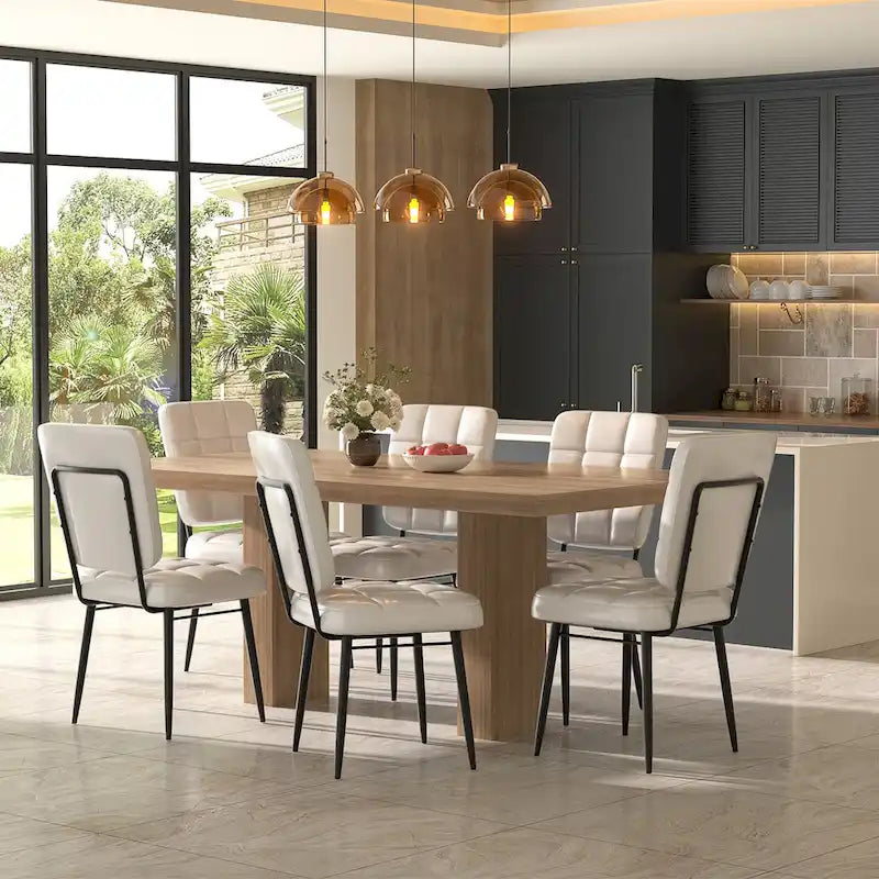 Sedie da Pranzo Moderne Set da 2/4/6/8, Sedie da Cucina Imbottite con Cuscino Spesso per Sala da Pranzo