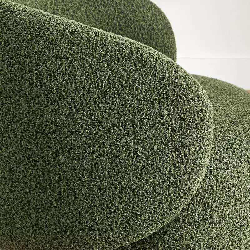 Poltrona a botte girevole imbottita Spruce&Spring con base in legno