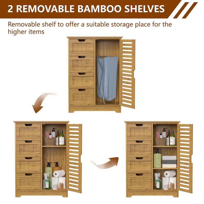 Mobile contenitore da bagno VEIKOUS con 4 cassetti
