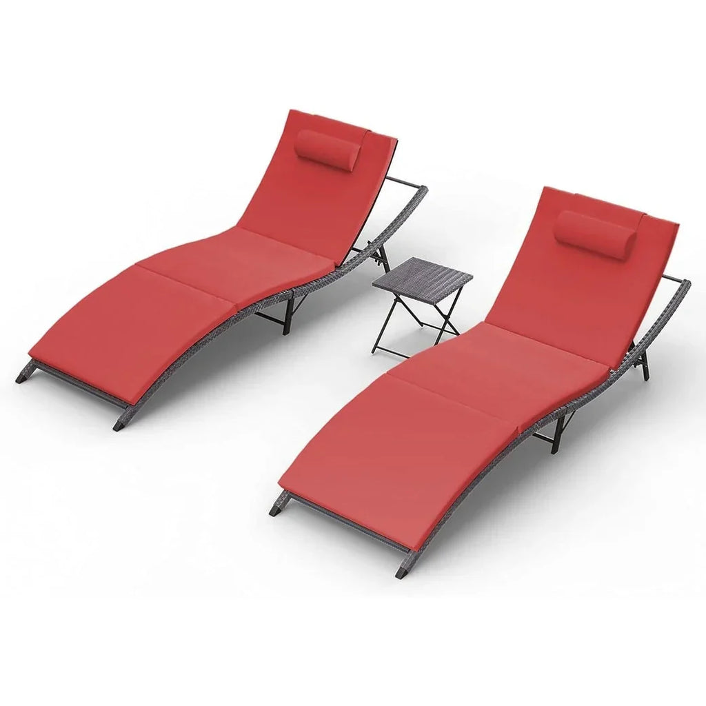 Set di 3 Chaise Lounge da Esterno Kullavik