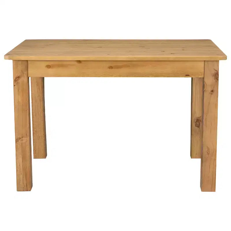 Flash Furniture Tavolo da Pranzo Rettangolare Rustico in Pino Massiccio 46 x 30