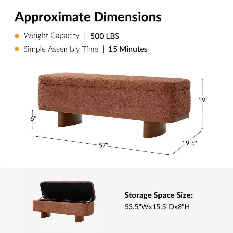 Panca con ripiano ribaltabile Clara Simple Assemble con struttura in legno massello|HULALA HOME