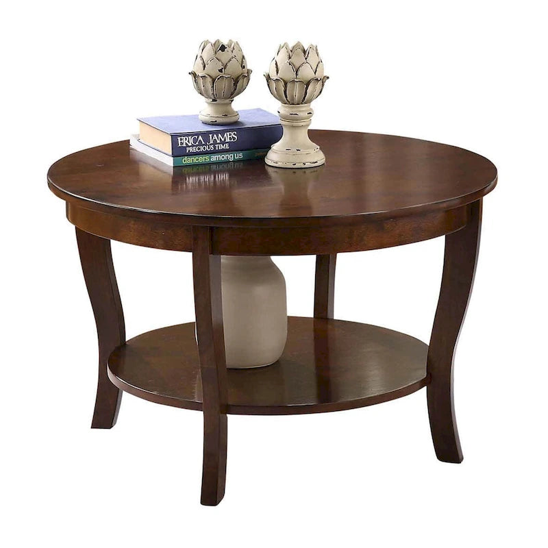 Convenience Concepts American Heritage Tavolino da caffè rotondo con ripiano
