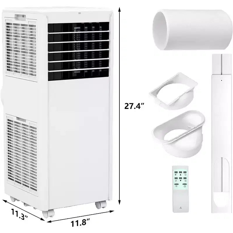 Condizionatore d'aria portatile da 8.000 BTU - 3-in-1 Raffreddamento, Deumidificatore e Ventilatore per ambienti fino a 32,5 mq con Modalità Sleep e 1 Anno di Garanzia