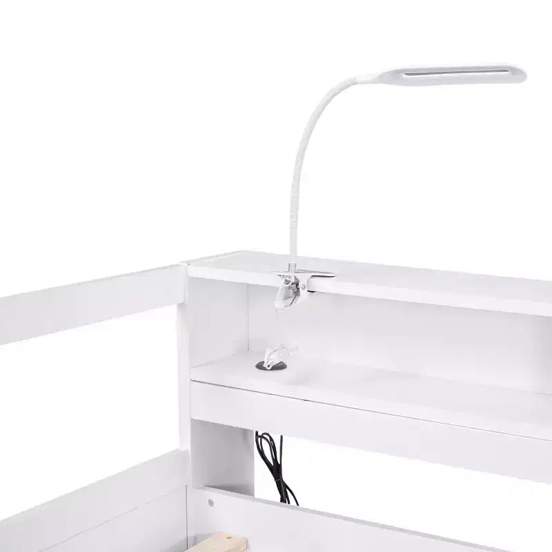 Whisen Twin XL Daybed in Legno con 2 Letti Estraibili, 3 Vani portaoggetti, 1 Luce Gratuita e USB per la Ricarica