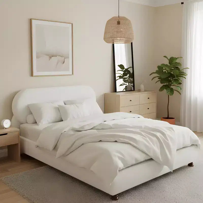 Christopher Knight Home Matteo, letto imbottito moderno in gomma boucle