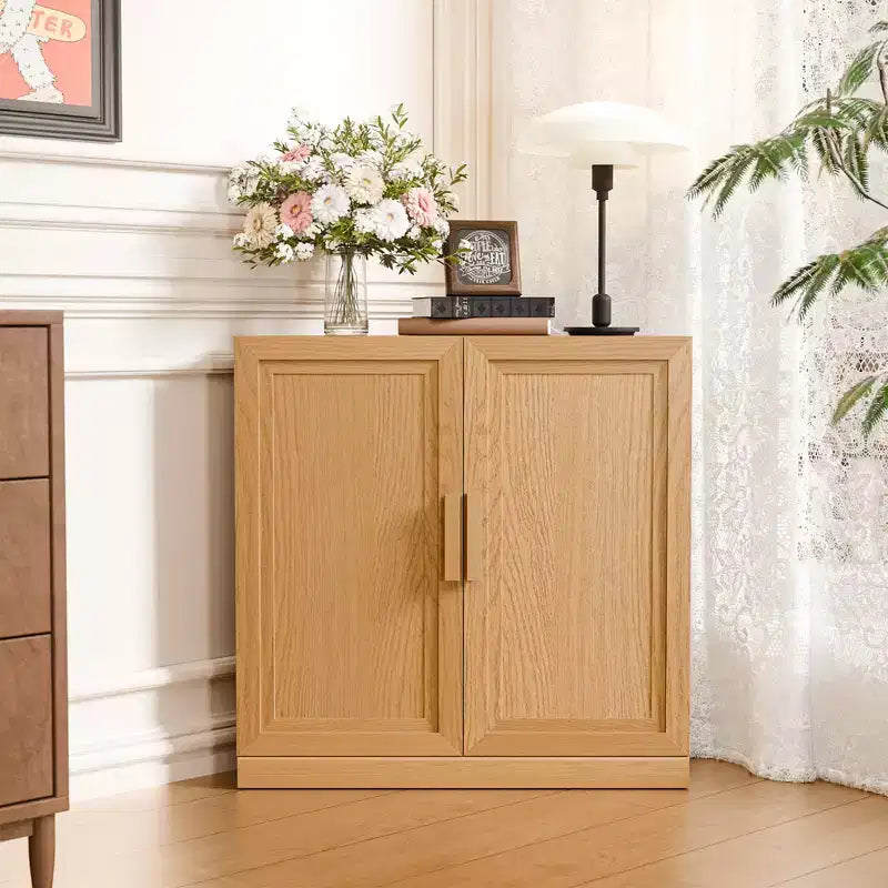 Mobile ad Angolo Dovelina con Ripiani Regolabili Credenza Buffet Vetrinetta Vino Mobile da Cucina e Sala da Pranzo con Ante in Legno - 31H x 31W, 36H x 31W