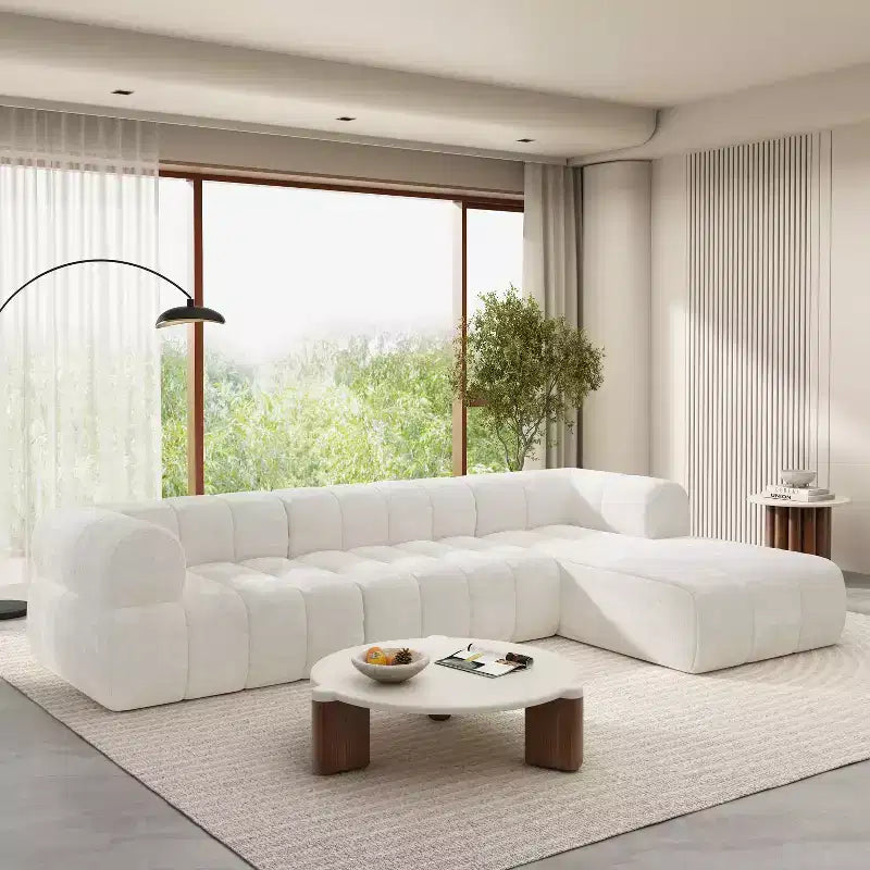 Christopher Knight Home Keri 122 Divano componibile moderno a L in schiuma ad alta densità con schienale basso