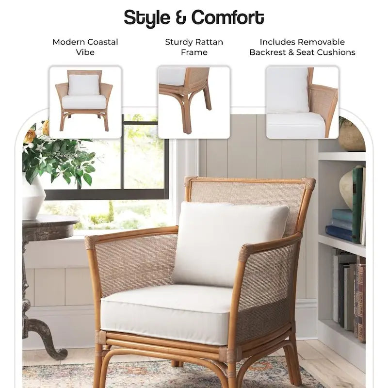 Poltrona accent Rattan Tatum