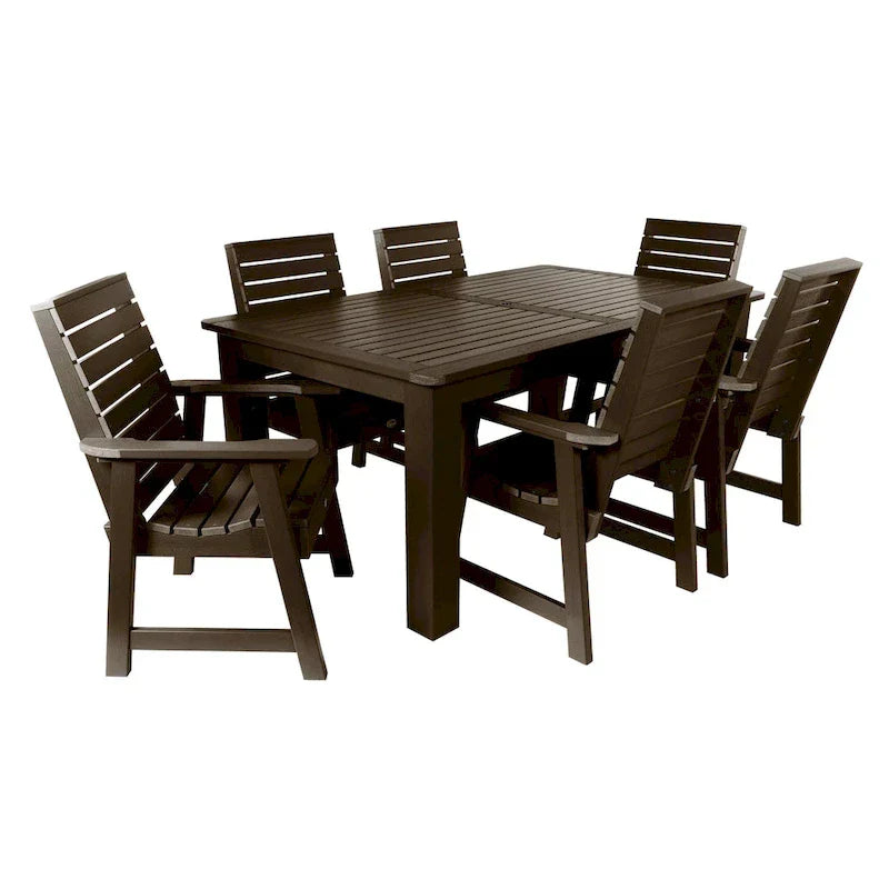 HIGHWOOD PROFESSIONAL Set da pranzo da esterno 7 pezzi 42x72