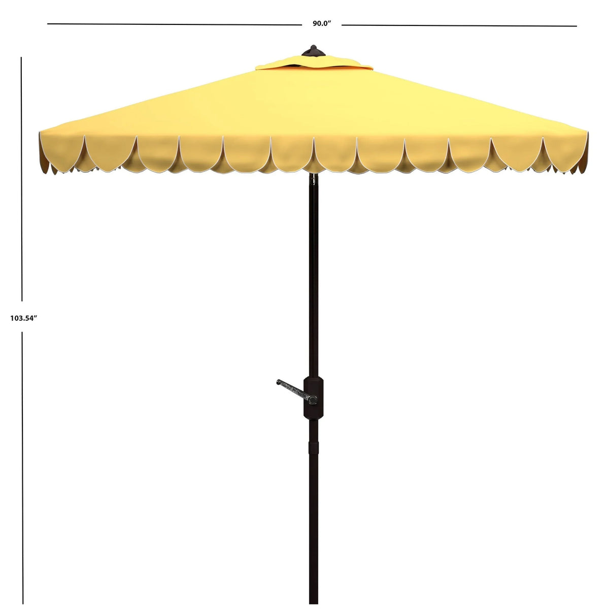 SAFAVIEH Ombrellone da Esterno Kjerstin con Volant, 2,74 m, Doppia Copertura