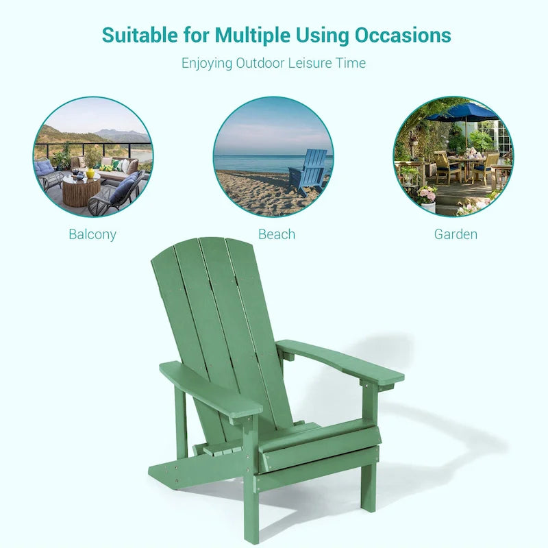Bonosuki Sedie Adirondack da Esterno in Legno Resistente alle Intemperie - Set da 4