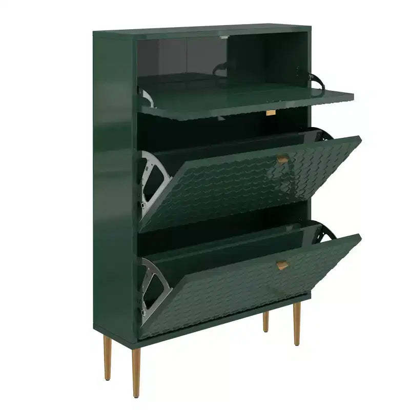 CLIHOME Scarpiera da Ingresso con 24 Paia, Organizzatore per Scarpe con Cassetti a Ribalta, Scaffale Armadio Porta Scarpe