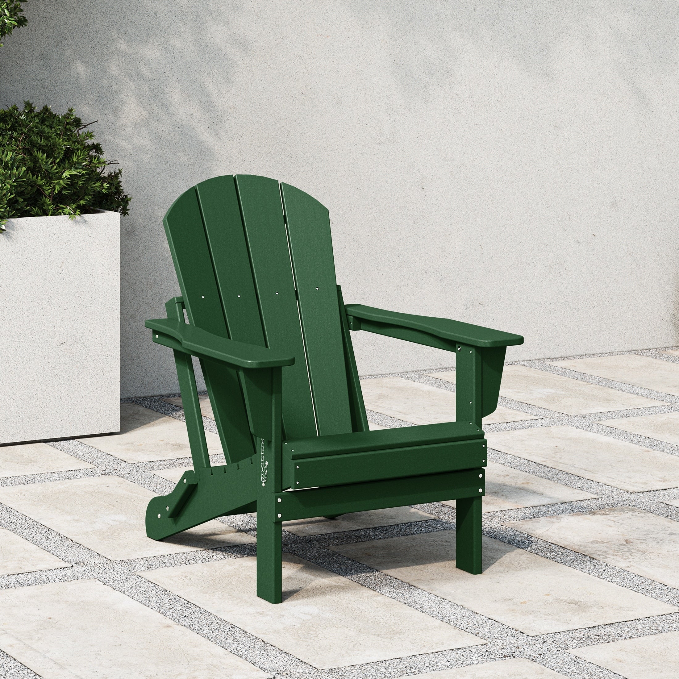 Polytrends Laguna Sedia Adirondack Pieghevole da Esterno per Patio Resistente allo Sbiadimento e alle Intemperie