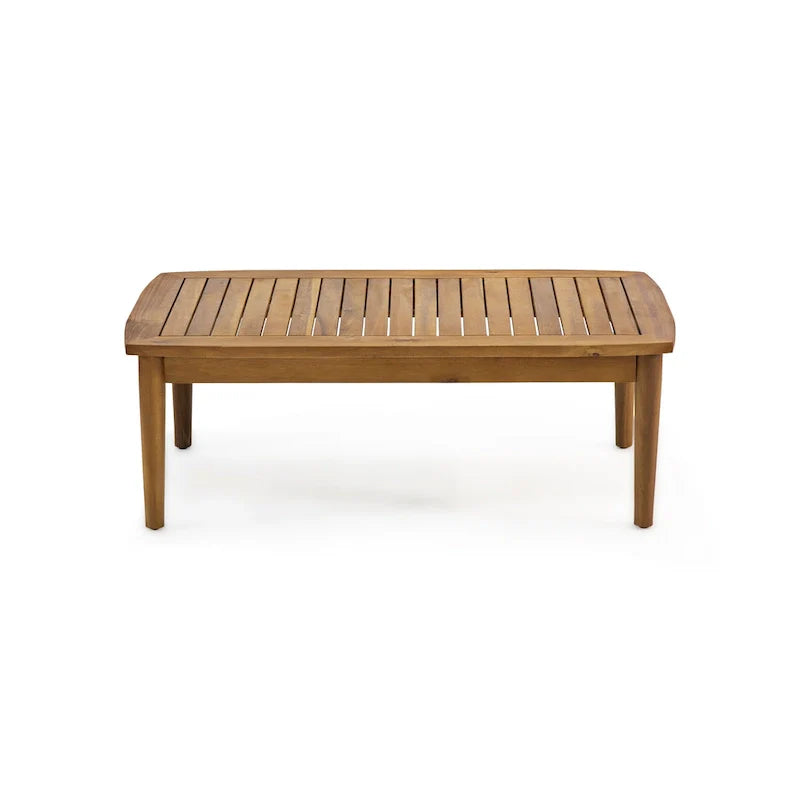 Salotto da esterno a 4 posti in legno di acacia Willowbrook di Christopher Knight Home