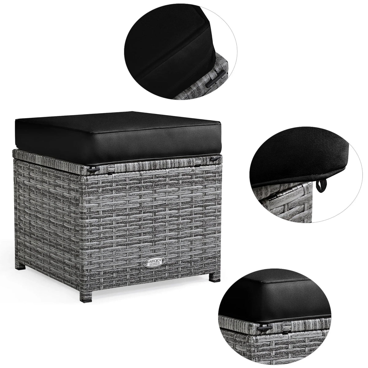 Costway Set da pranzo da 7 pezzi in rattan per esterni Divano componibile ottomano - Vedi dettagli