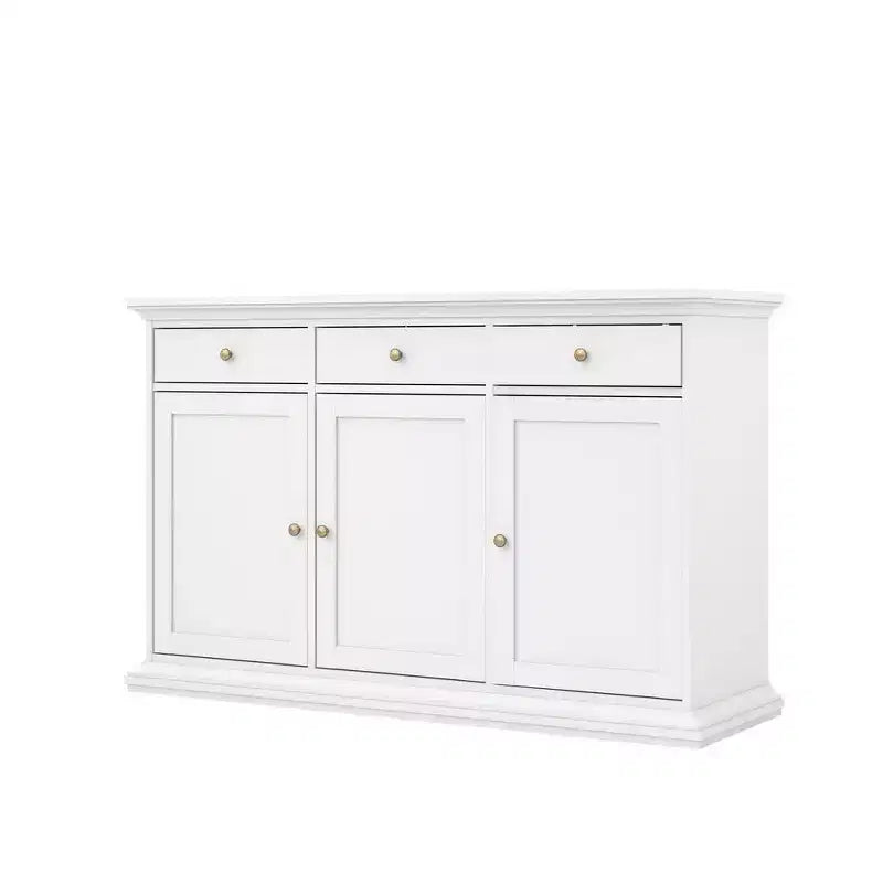 Tvilum, Credenza con 3 Ante e 3 Cassetti, Bianco