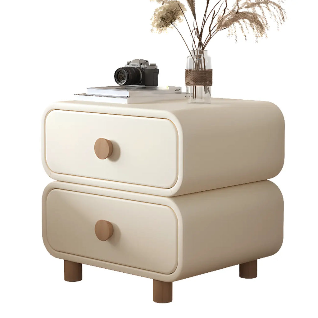 Comodino scandinavo in similpelle con finitura in similpelle