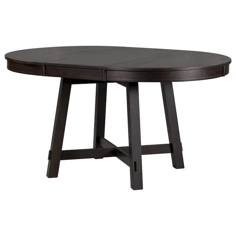 Tavolo da pranzo allungabile rotondo da cascina con 16 inserti in legno per cucina