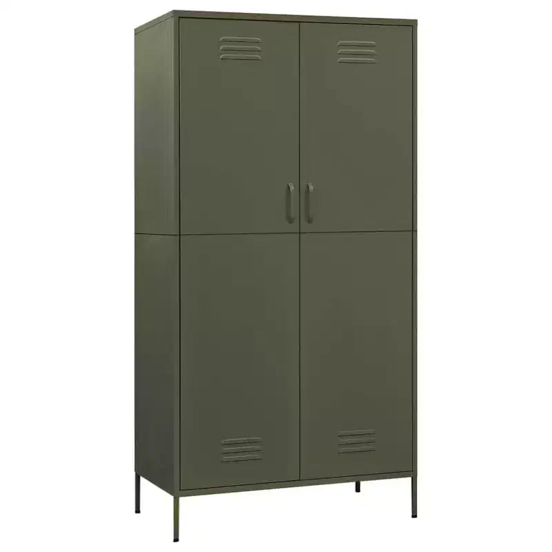 vidaXL Armadio Verde Oliva 90x50x180 cm Acciaio