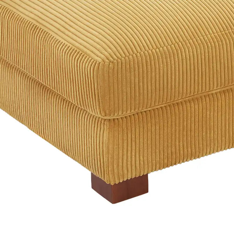 Pouf poggiapiedi oversize in velluto a coste moderno