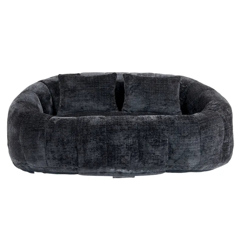 GDFStudio - Divano Pigro a 2 Posti Laurel Chenille con Schiuma ad Alta Densità e Comfort Extra Large