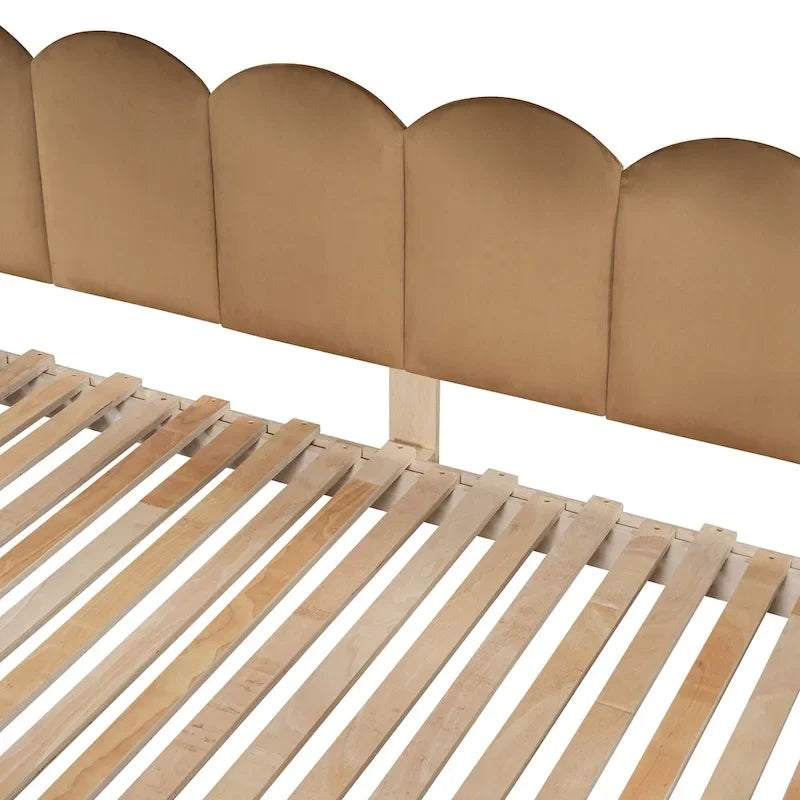 Letto a piattaforma in legno massiccio a forma di casetta, letto Montessori a terra con tetto ad arco e letto estraibile per bambine e bambini