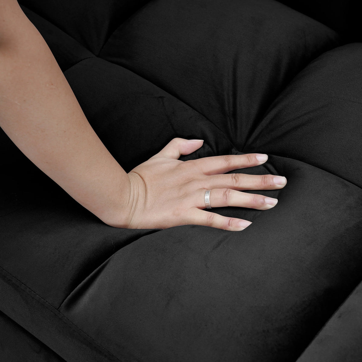 64,96 Velvet Divano Letto Convertibile 3-in-1 con Schienale Regolabile, Tasca Portaoggetti e Capacità di Carico di 227 kg