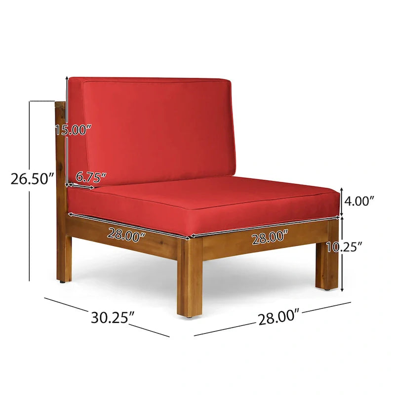 Set da conversazione Brava Outdoor a 6 pezzi in legno di acacia di Christopher Knight Home