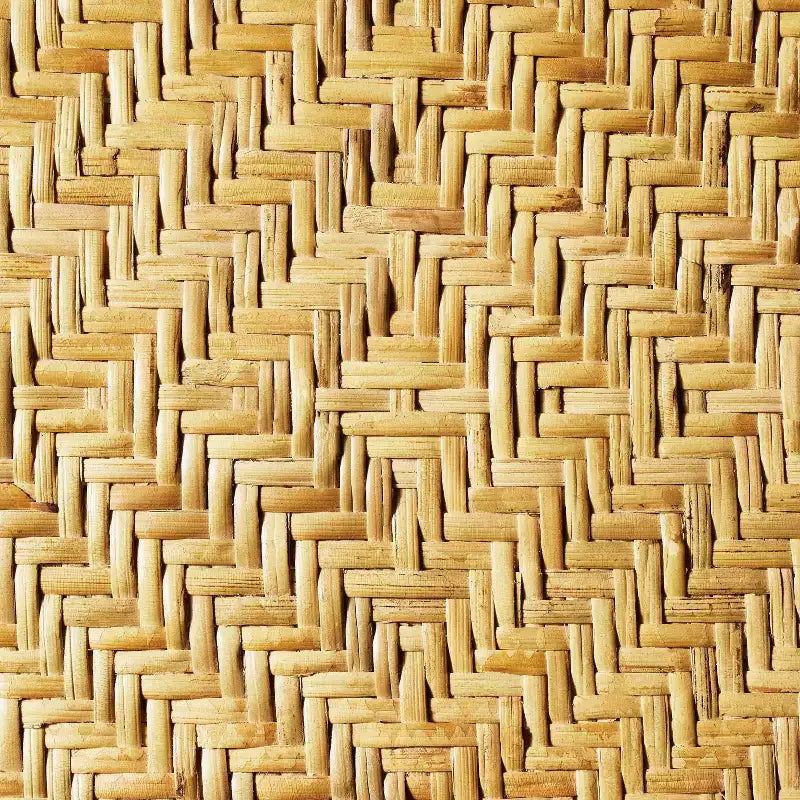 Rattan Woven Seat and Back Dining Chair - Honey Yellow, No Assembly Required