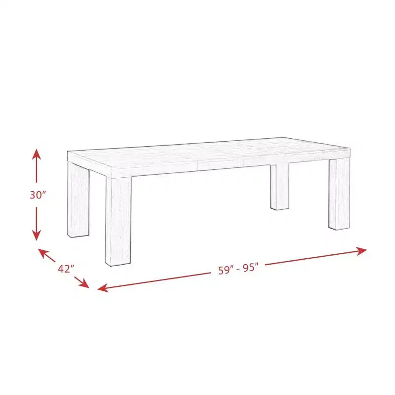Rectangle Extendable Dining Table - Toasted Walnut