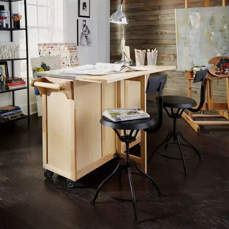 Carrello da Cucina/Isola con Piano in Acciaio Inox - Home Styles: Isola Rotante, Contenitore, Design Moderno
