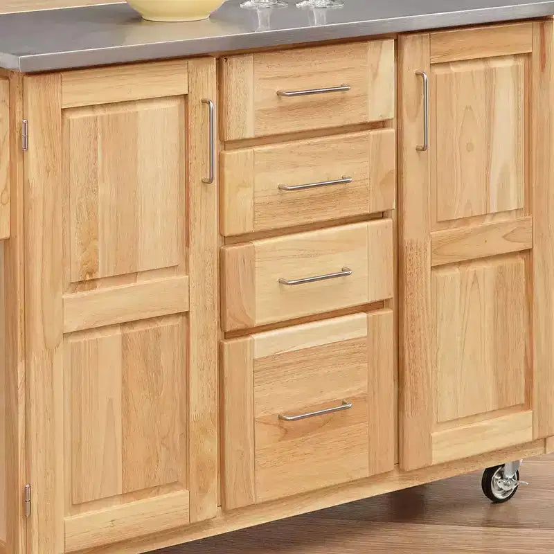 Carrello da Cucina/Isola con Piano in Acciaio Inox - Home Styles: Isola Rotante, Contenitore, Design Moderno