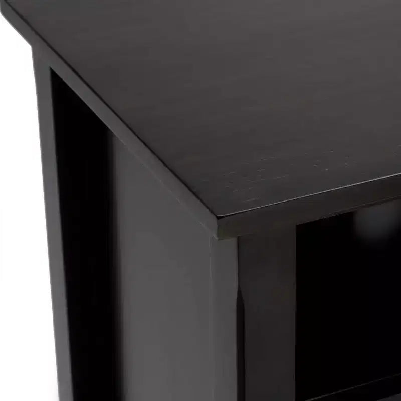 Mobile TV alto WyndenHall Waterloo per TV fino a 55" marrone Hickory: moderno di metà secolo con spazio per riporre oggetti, struttura in pino