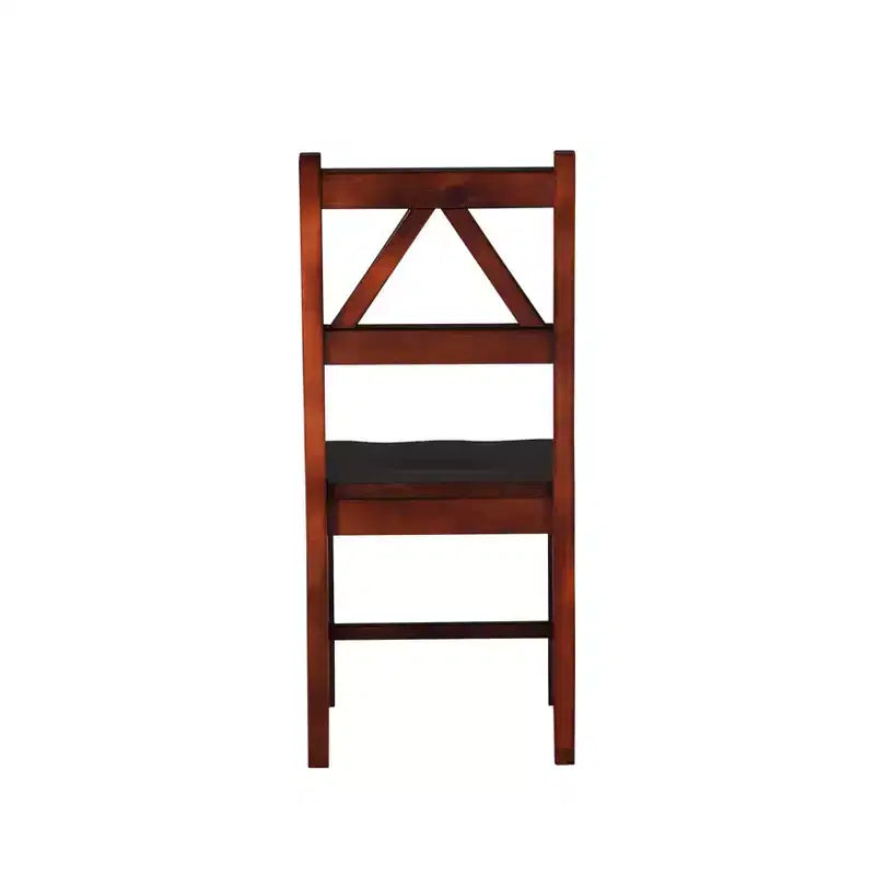 Solid Wood Office Chair - Antique Tobacco Finish, Pine Frame, Armless