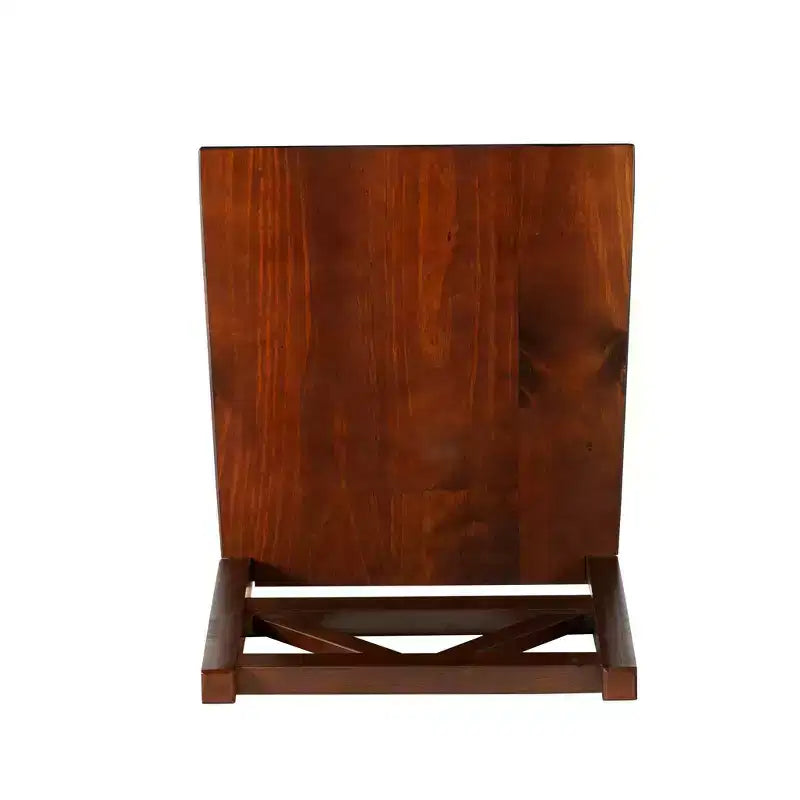 Solid Wood Office Chair - Antique Tobacco Finish, Pine Frame, Armless