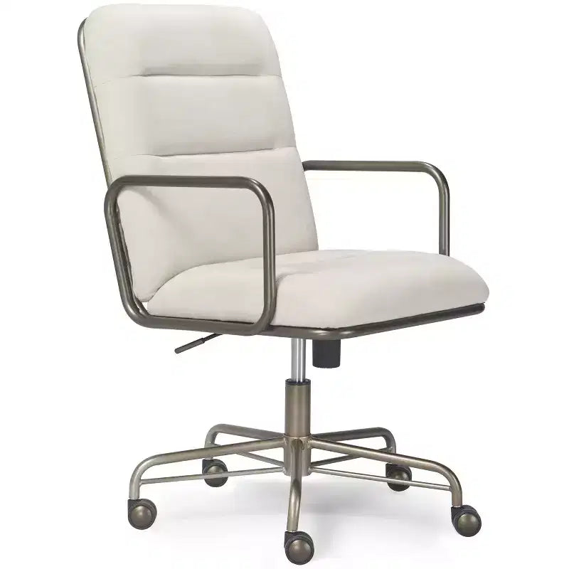 Finch Franklin Sedia da Scrivania Moderna Crema/Bianco: Rivestita, Girevole, Altezza Regolabile, Struttura in Legno e Metallo