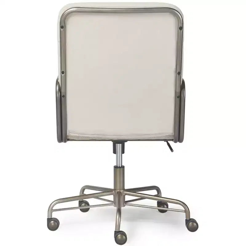 Finch Franklin Sedia da Scrivania Moderna Crema/Bianco: Rivestita, Girevole, Altezza Regolabile, Struttura in Legno e Metallo