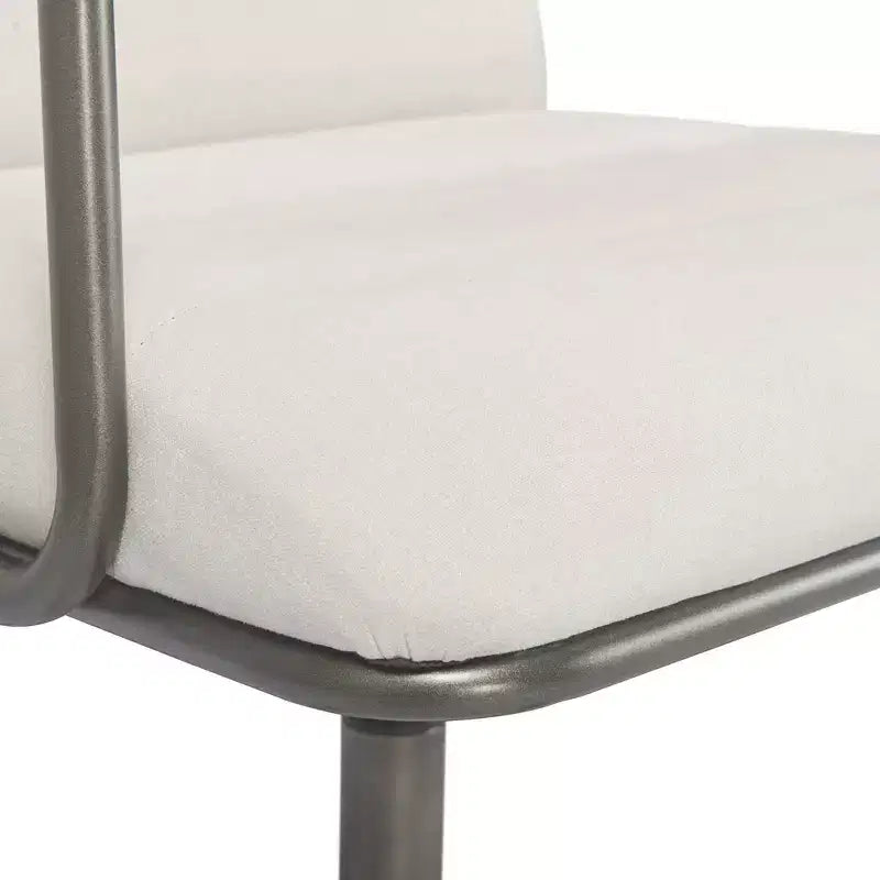 Finch Franklin Sedia da Scrivania Moderna Crema/Bianco: Rivestita, Girevole, Altezza Regolabile, Struttura in Legno e Metallo