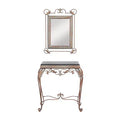 Set of 2 Traditional Iron Console Tables with Mirror Bronze - Olivia & May: Elegant Foyer Furniture, Wall-Mountable
