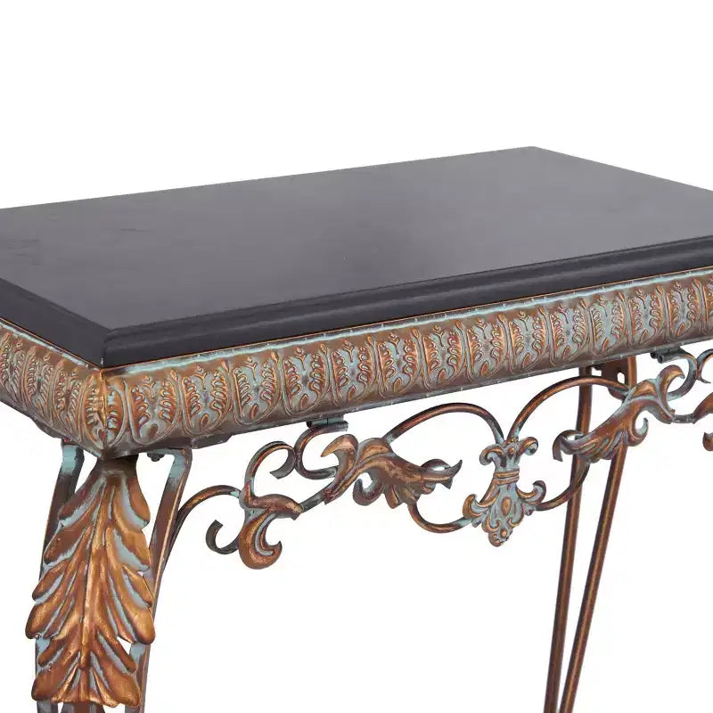 Set di 2 consolle tradizionali in ferro con specchio bronzato - Olivia & May: Mobili eleganti per l'ingresso, montaggio a parete