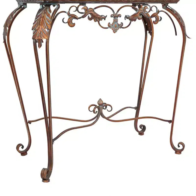 Set di 2 consolle tradizionali in ferro con specchio bronzato - Olivia & May: Mobili eleganti per l'ingresso, montaggio a parete