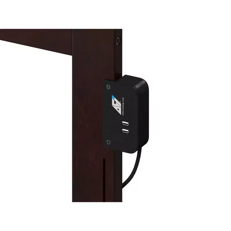 Testiera King Metro Espresso - AFI: Legno duro, caricatore USB, finitura satinata, 80"x50"